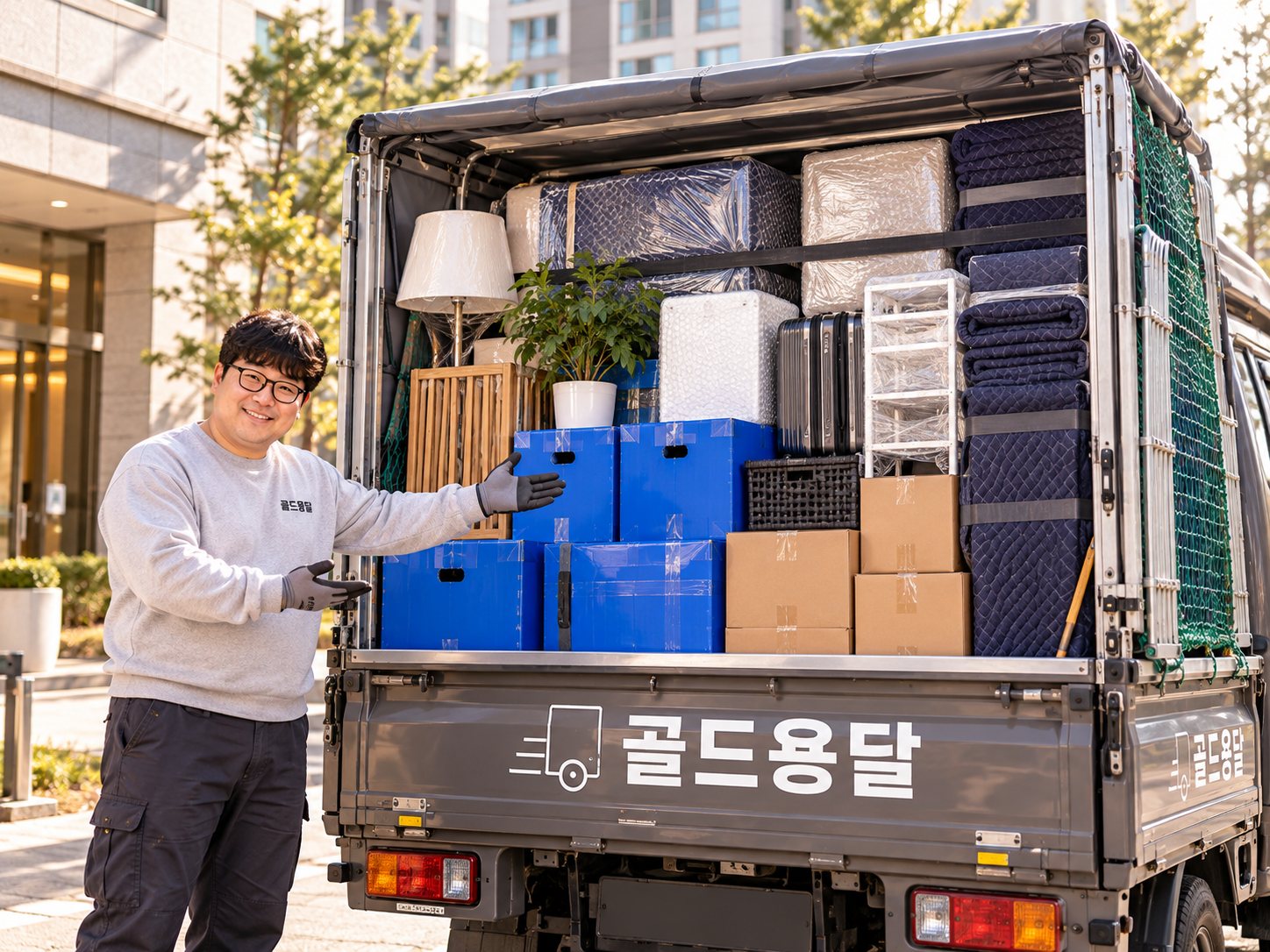 더 먼 곳으로을 표현한 운송 장면 예시